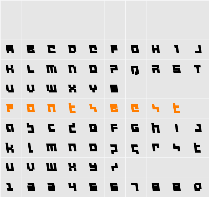 deep data cube semi-leftalic Character Map