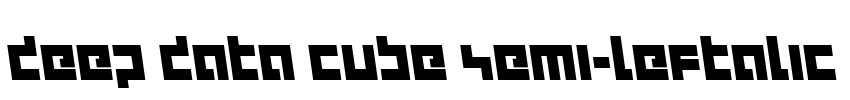 deep data cube semi-leftalic Font Image