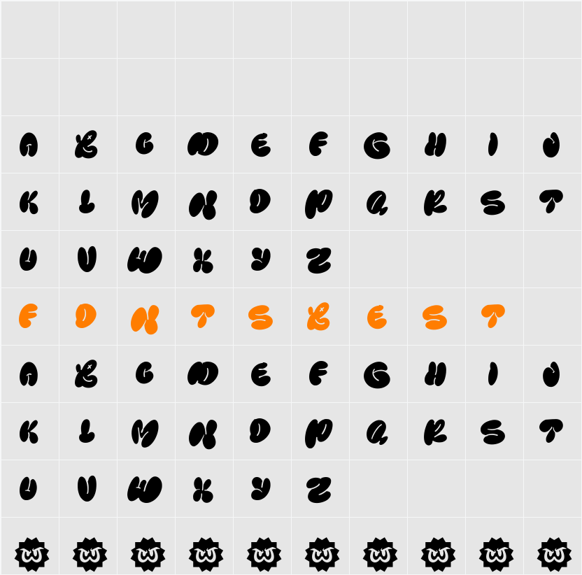 Rawbeat Character Map