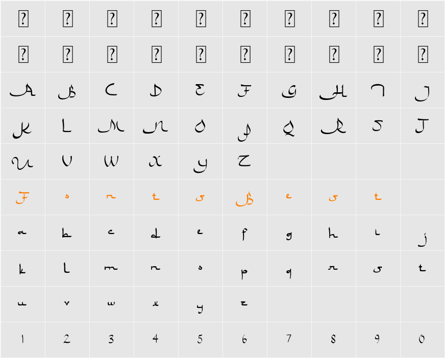 Bulan Ramadhan Character Map