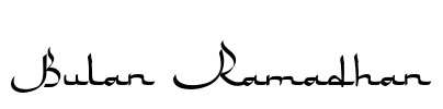 Bulan Ramadhan Font Image