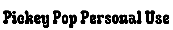 Pickey Pop Personal Use Font Image