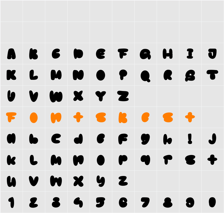 Movest Character Map