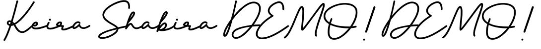 Keira Shabira DEMO! DEMO! Font Image