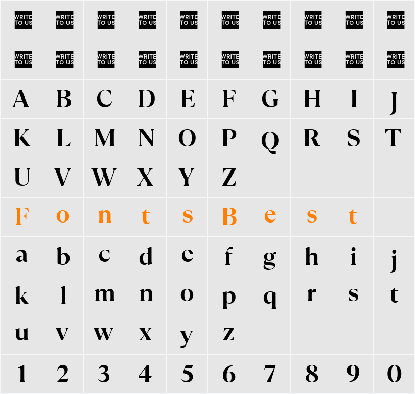 TT Ramillas Trl Variable Roman Character Map