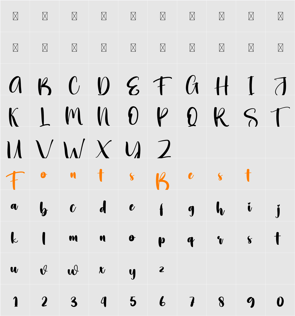 Boom Character Map