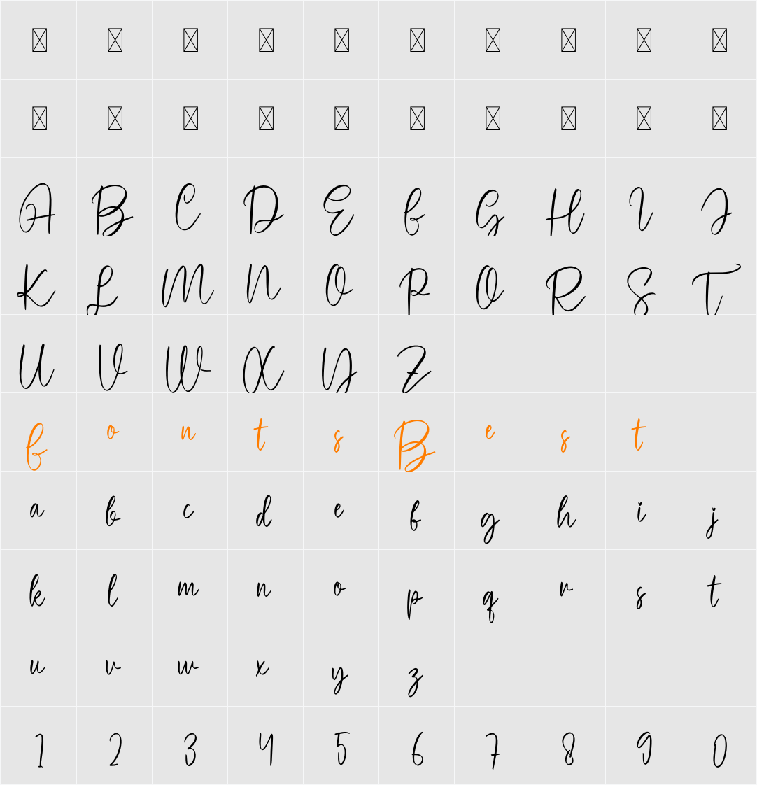 Hello Brother Character Map