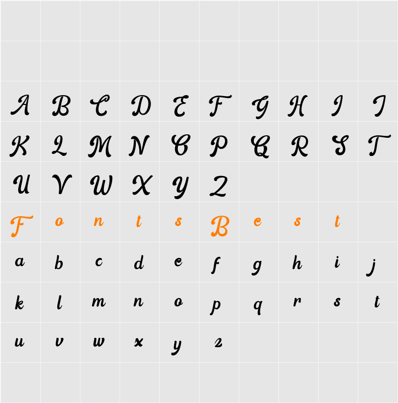 Modesty Character Map