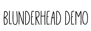 Blunderhead DEMO Font Image
