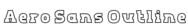 Aero Sans Outline Font Image