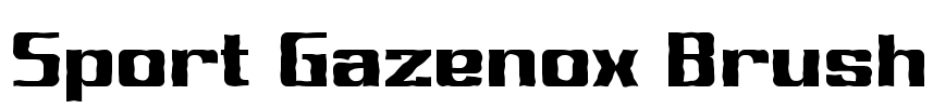 Sport Gazenox Brush Font Image