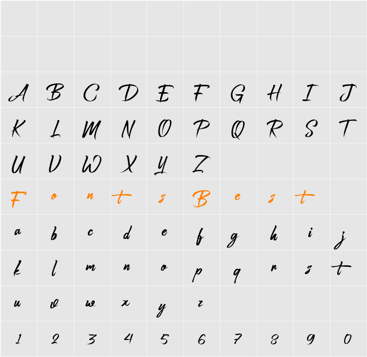 Astro Jack Free Personal Use Character Map
