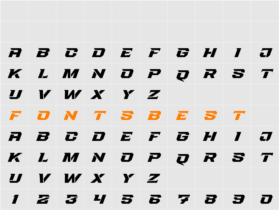 Hyper Oxide Character Map