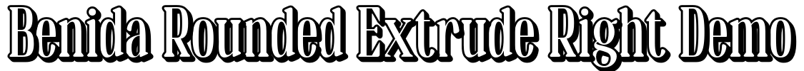 Benida Rounded Extrude Right Demo Font Image