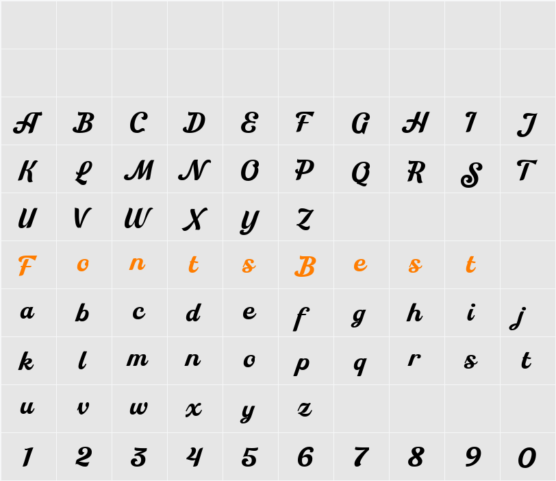 Demo Bilany Character Map