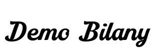 Demo Bilany Font Image