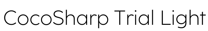 CocoSharp Trial Light Font Image