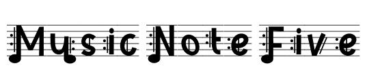 Music Note Five Font Image