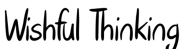 Wishful Thinking Font Image