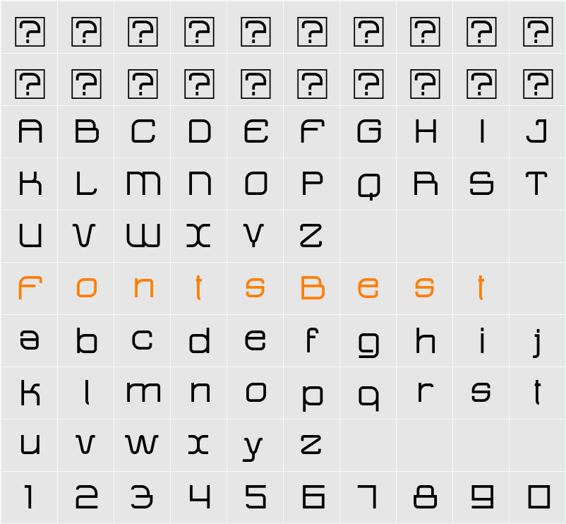 Advanced Architecture Character Map