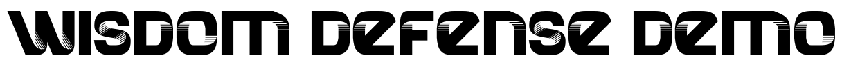 Wisdom Defense Demo Font Image