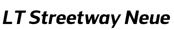 LT Streetway Neue Font Image