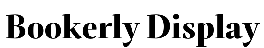 Bookerly Display Font Image