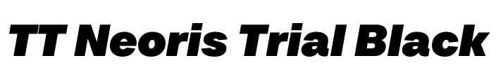 TT Neoris Trial Black Font Image