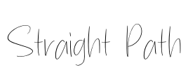 Straight Path Font Image