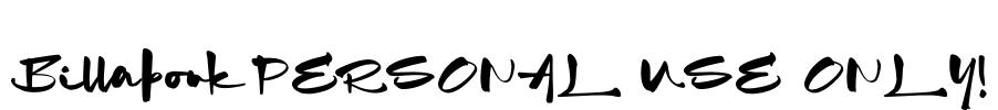 Billabonk PERSONAL USE ONLY! Font Image