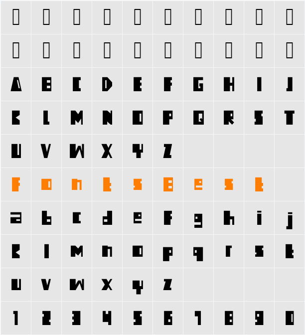 Propolish Rufftu Character Map