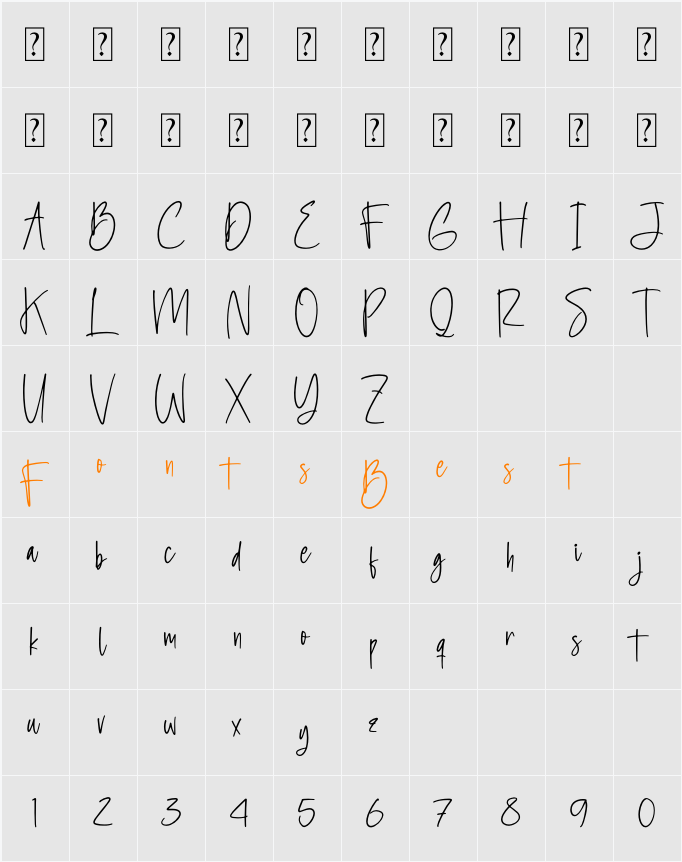 Heathilery Character Map