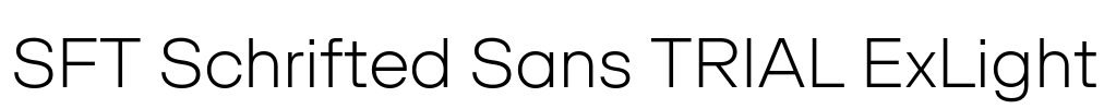 SFT Schrifted Sans TRIAL ExLight Font Image