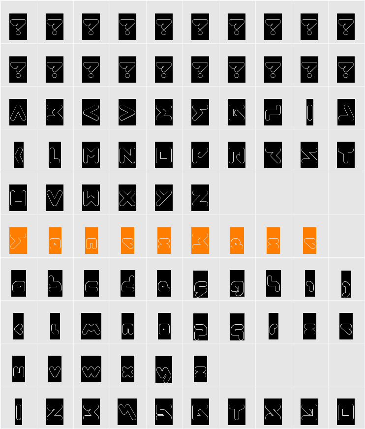 ABSTRASCTIK-Hollow Character Map