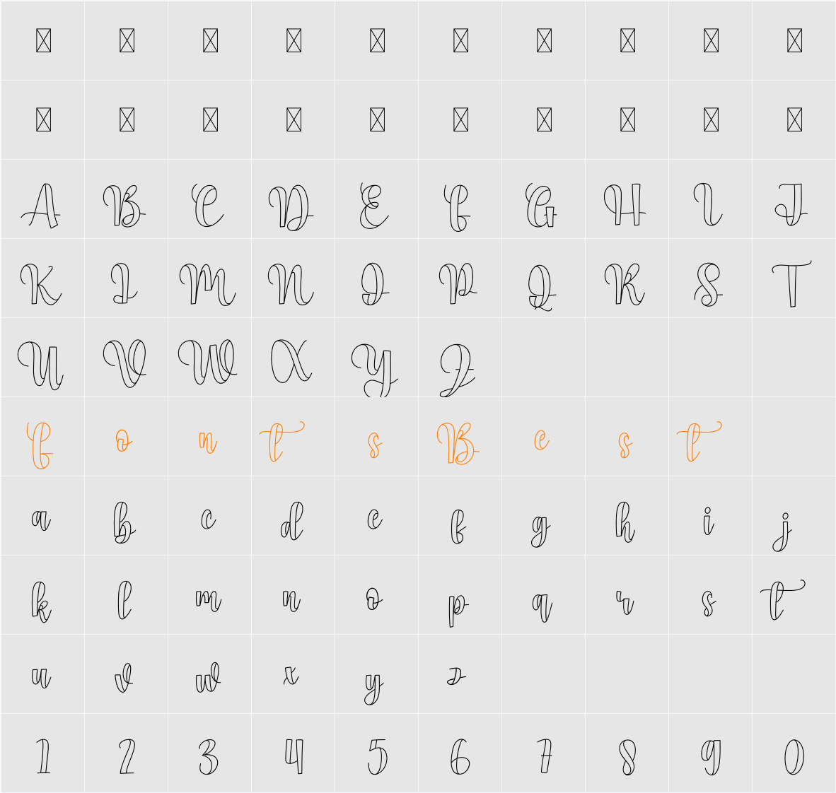Jelly Drink Character Map