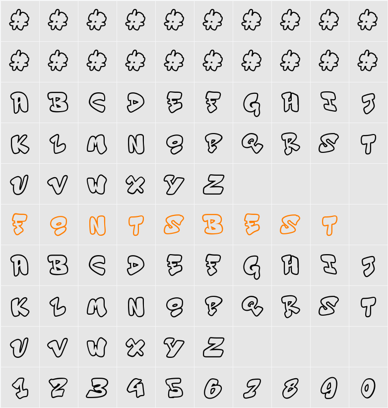 Endless Fusion Outline Character Map