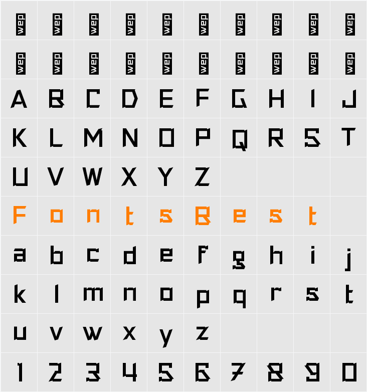 h Hackout Character Map