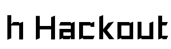 h Hackout Font Image