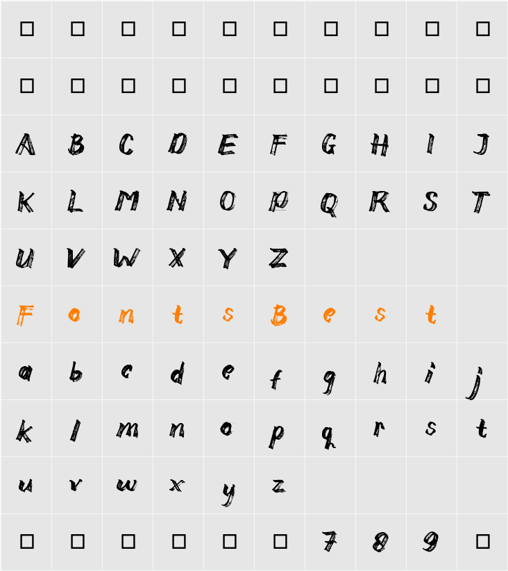Alkaly Character Map