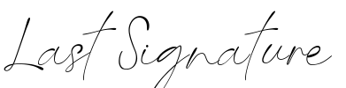 Last Signature Font Image