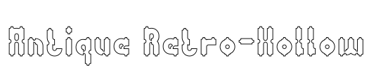 Antique Retro-Hollow Font Image