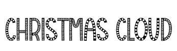 Christmas Cloud Font Image