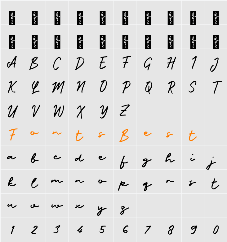 n Nambang Character Map