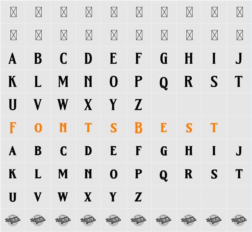 Kingtron DEMO VERSION Character Map