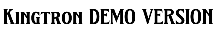 Kingtron DEMO VERSION Font Image