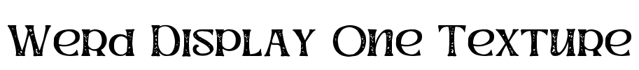 Werd Display One Texture Font Image