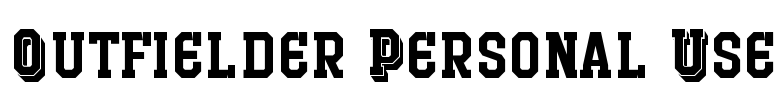 Outfielder Personal Use Font Image