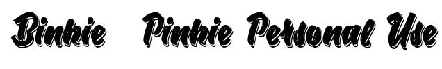Binkie & Pinkie Personal Use Font Image
