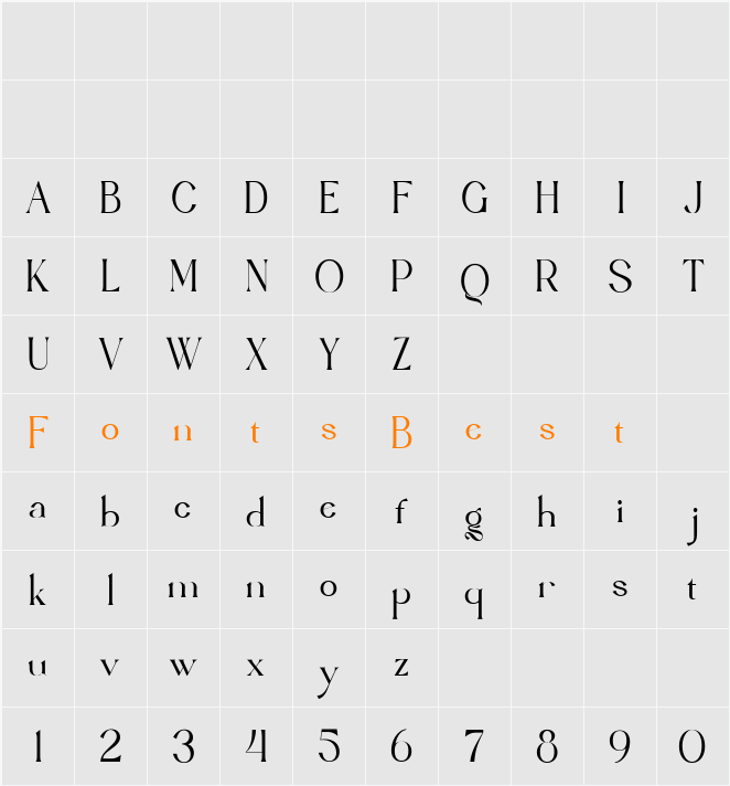 Angrela Display Character Map