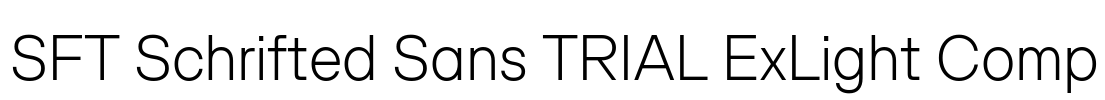 SFT Schrifted Sans TRIAL ExLight Comp Font Image